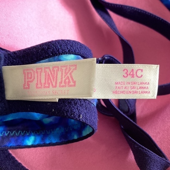 Victoria’s Secret PINK 34C Wear Everywhere Push up bra blue - Picture 7 of 8